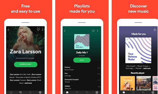 سبوتيفي-أفضل 5 تطبيقات Android للاستماع إلى الموسيقى بدون WiFi أو البيانات