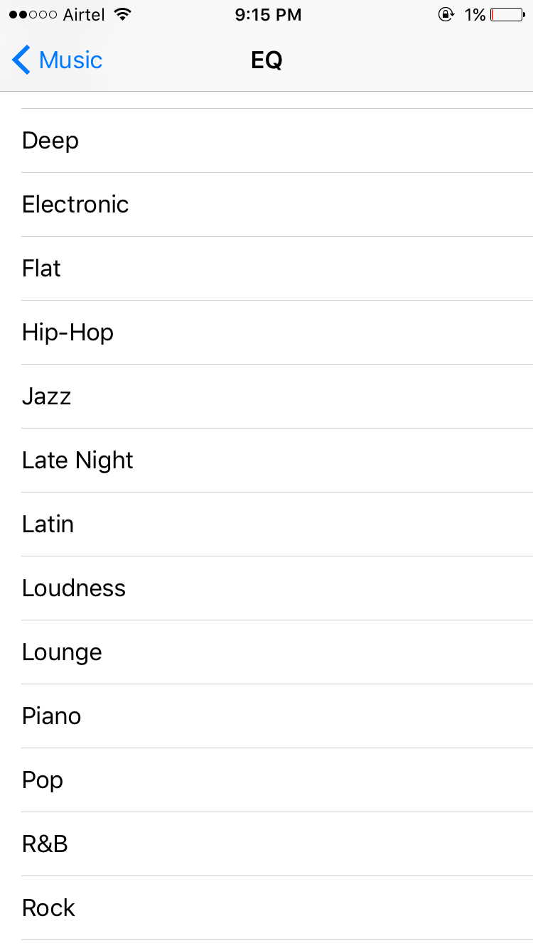 iphone music equalizer settings