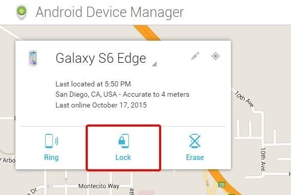 unlock phone using android device manager