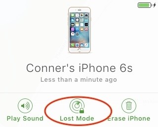find my iphone lost mode