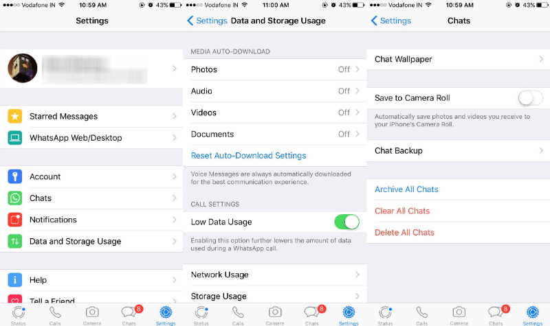 stop whatsapp from saving photos on iphone
