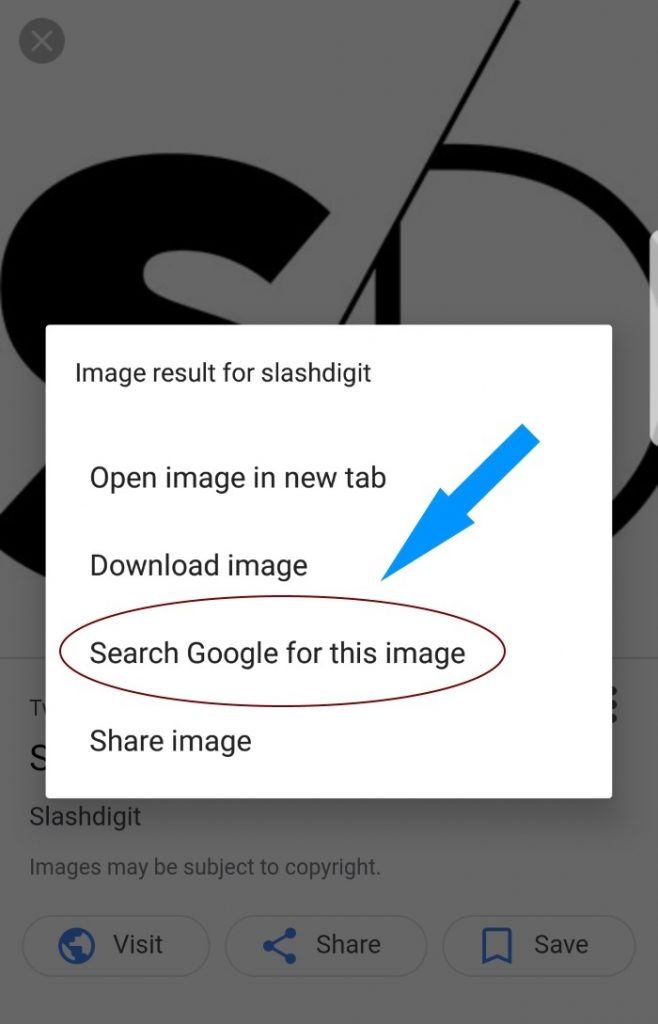 reverse image search using chrome