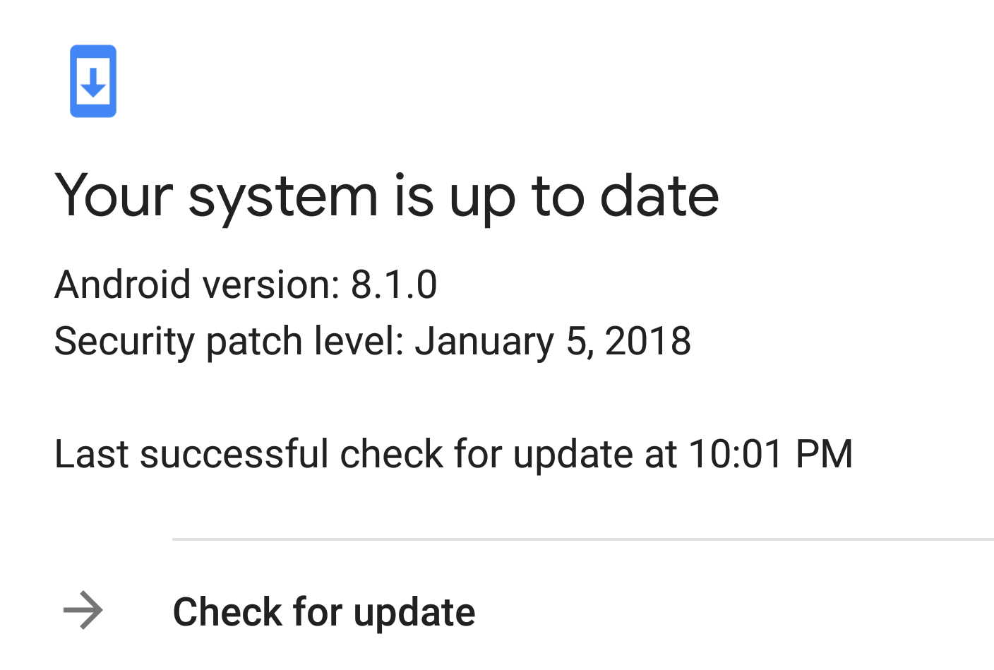 android os check update