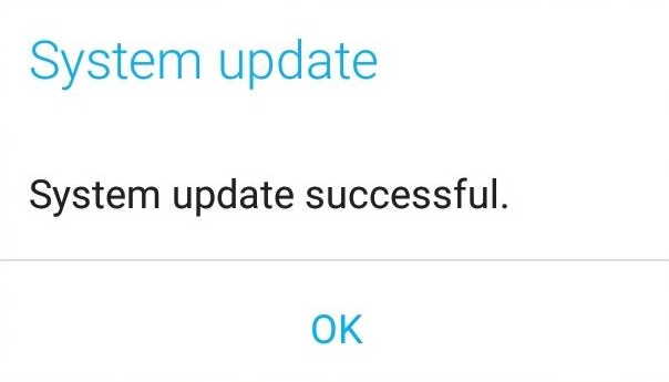 android update successful