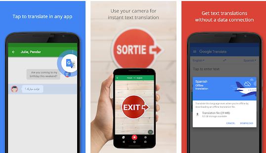 تطبيق قوقل للترجمة- تطبيقات للواقع المعزز لنظام Android