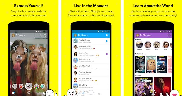 تطبيق Snapchat- تطبيقات للواقع المعزز لنظام Android