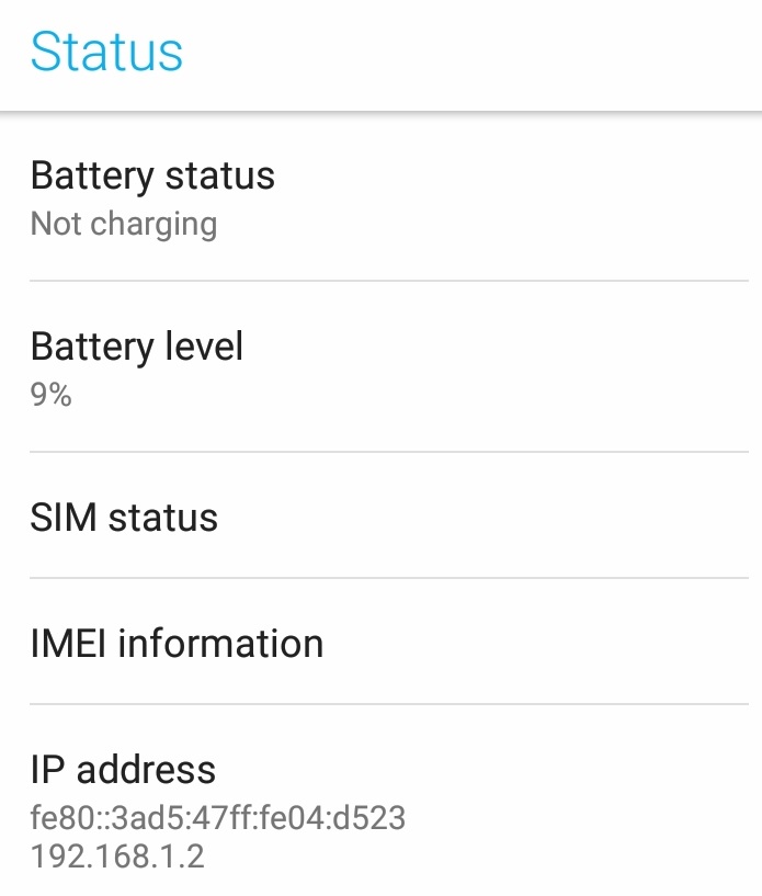 how to find ip address android