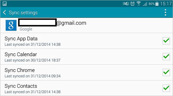 import gmail contacts to android
