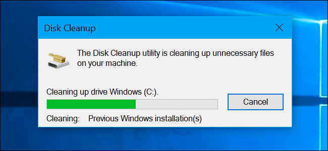 delete previous version of windows