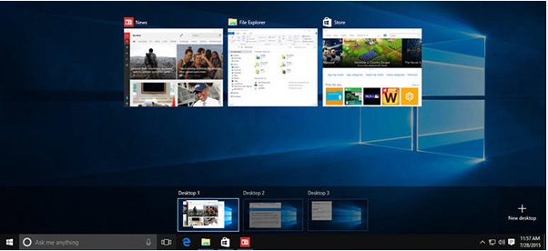 windows 10 multiple desktops