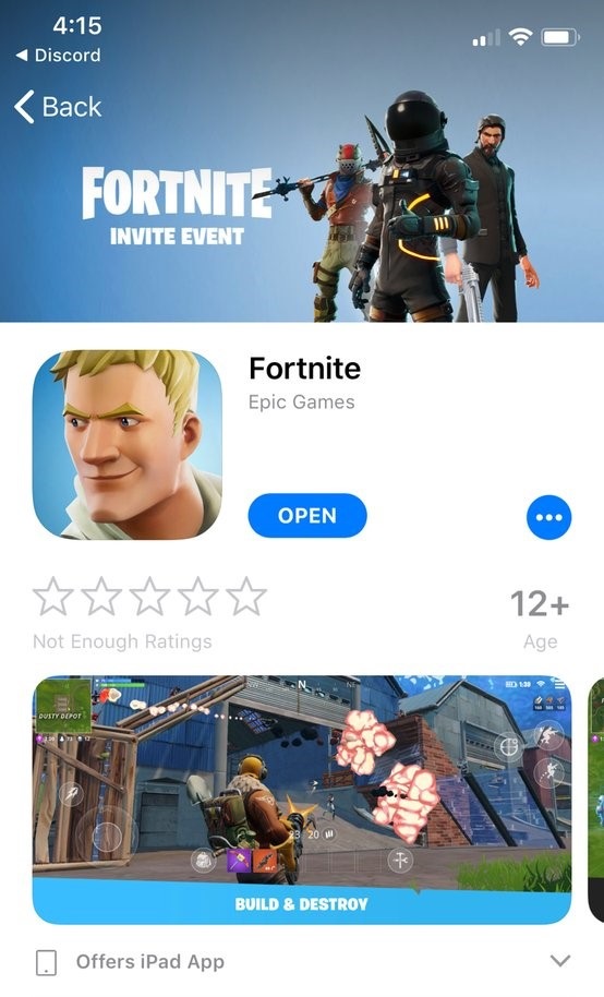 Download Fortnite on iOS 