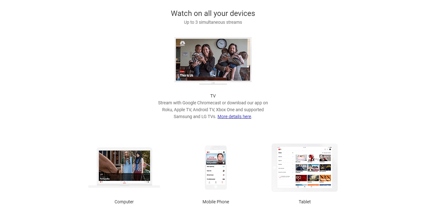 youtube tv supported devices