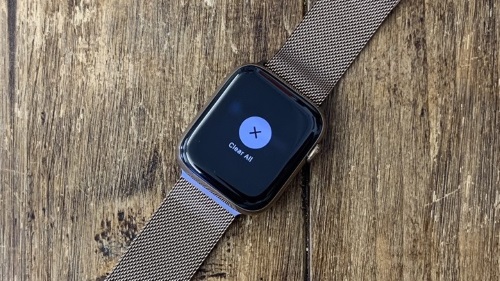 Apple Watch 4 Wipe Clear Notification