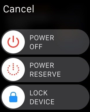 Apple Watch 4 Power Off Lock Off Power Reserve