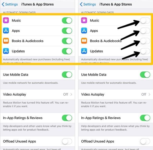 ios 11 automatic downloads and updates ios 12