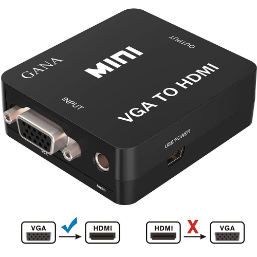 GANA 1080p Full HD Mini VGA to HDMI Audio Video Converter