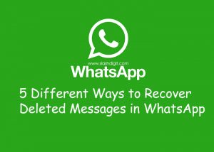 ways to recover deleted messages in whatsapp