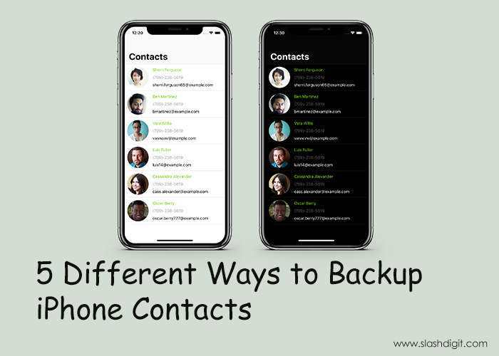 ways to backup iphone contacts