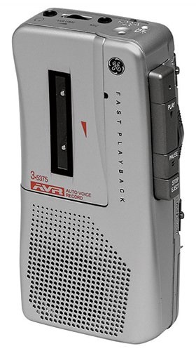 GE 35375 Handheld Micro Cassette Voice Recorder