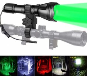 Odepro KL52Plus Zoomable Hunting Flashlight with RED Green White and IR850 LED