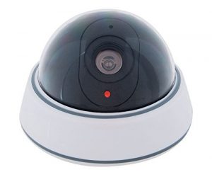 SABRE Fake Camera for Security Realistic Dome Style Design with Flashing Red LED light