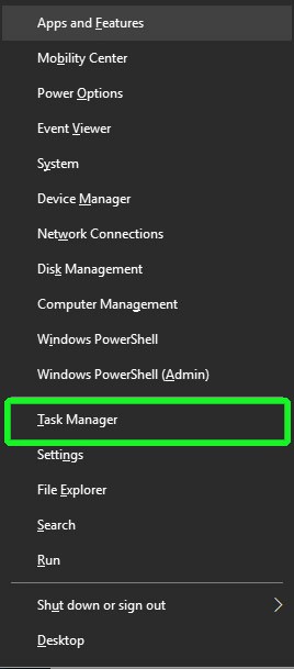 access task manager windows 10