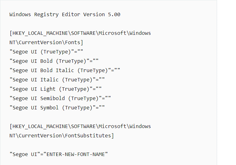 fonts registry windows 10