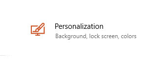 personalisation windows 10