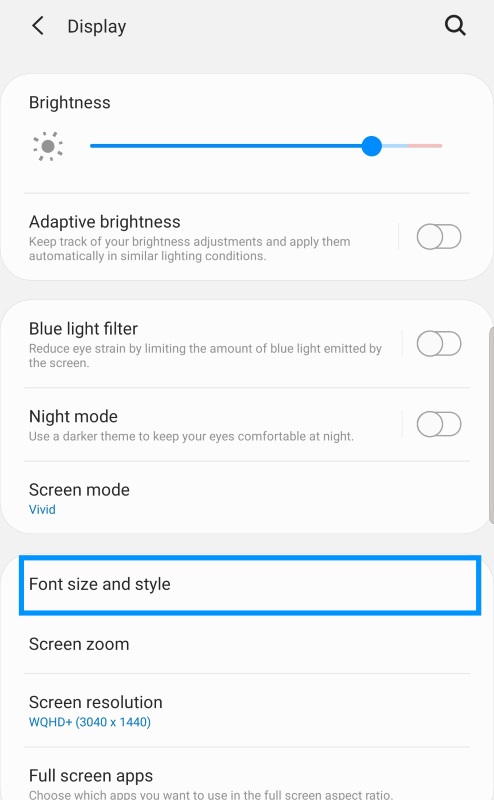 samsung-galaxy-s10-font-size-and-style-panel