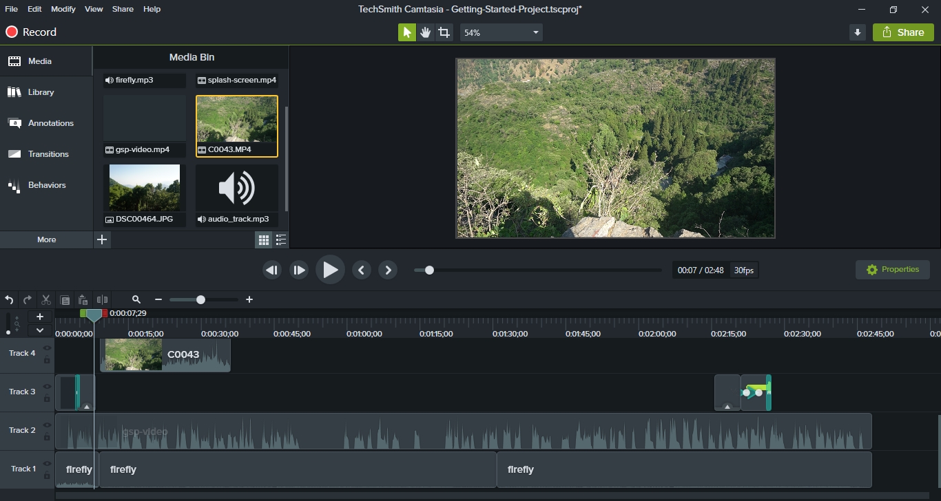 برنامج Camtasia Video Editor-أفضل 10 برامج لتحرير الفيديو لنظام التشغيل Mac 