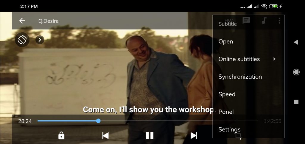 sync subtitles in mx player 2