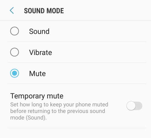 samsung notification sound mute