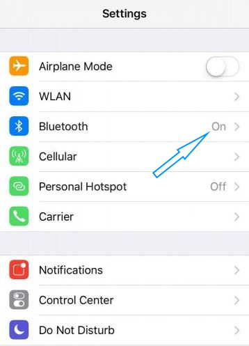 turn off iphone bluetooth off