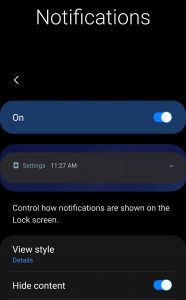 hide individual app notification content