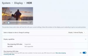 enable HDR windows 11