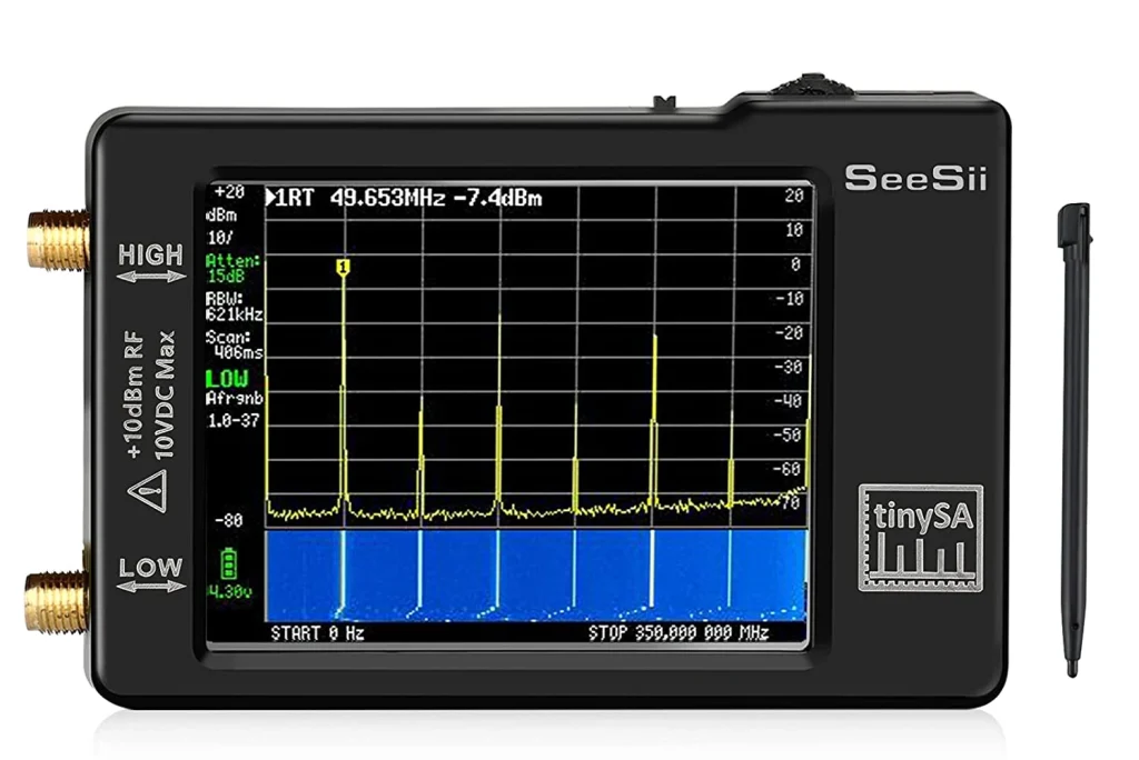 SEESII Upgraded Portable TinySA Spectrum Analyzer