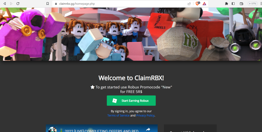 claimrbx earn free promo codes