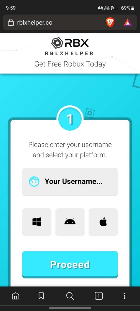 login to rblxhelper with robux username