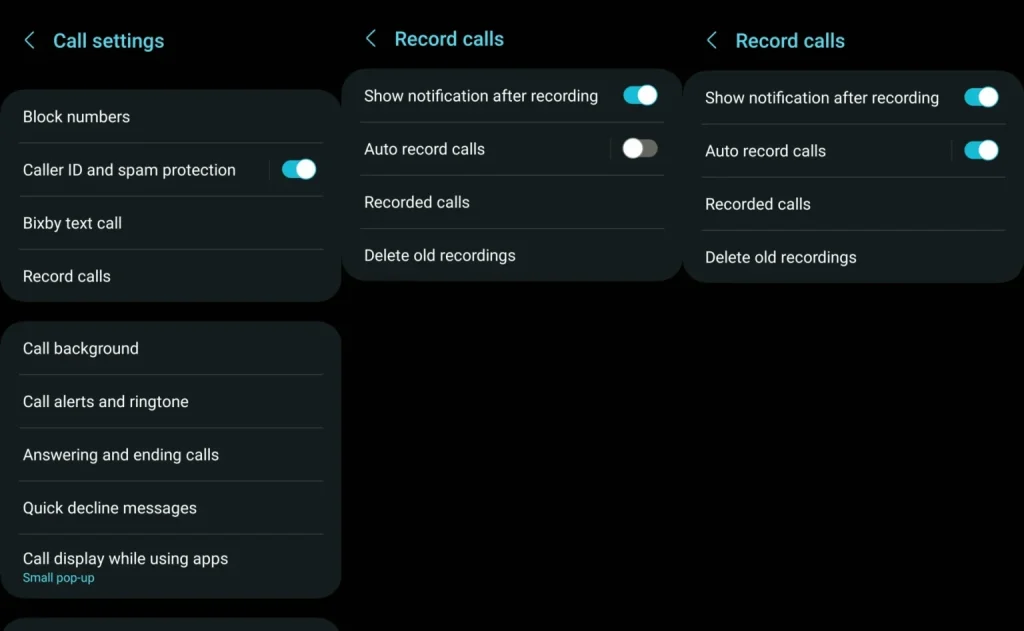 Samsung Galaxy Z Fold 5 Native Call Recording